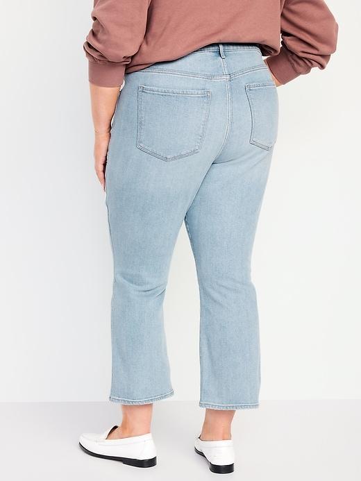 High-Waisted Vintage Crop Flare Jeans Product Image