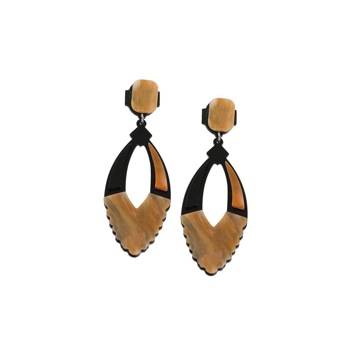 Sohi Womens Marquise Halo Drop Earrings Product Image