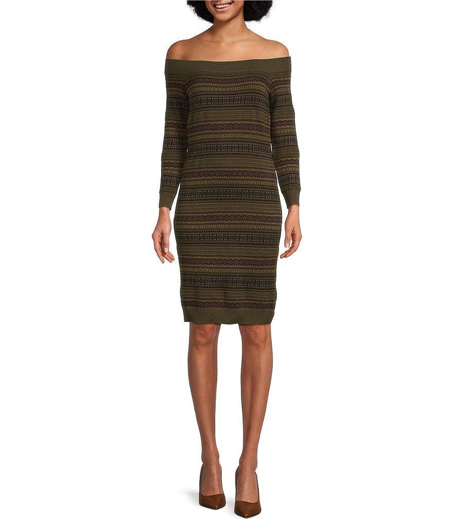 Lauren Ralph Lauren Off-the-Shoulder Sweater Dress Product Image