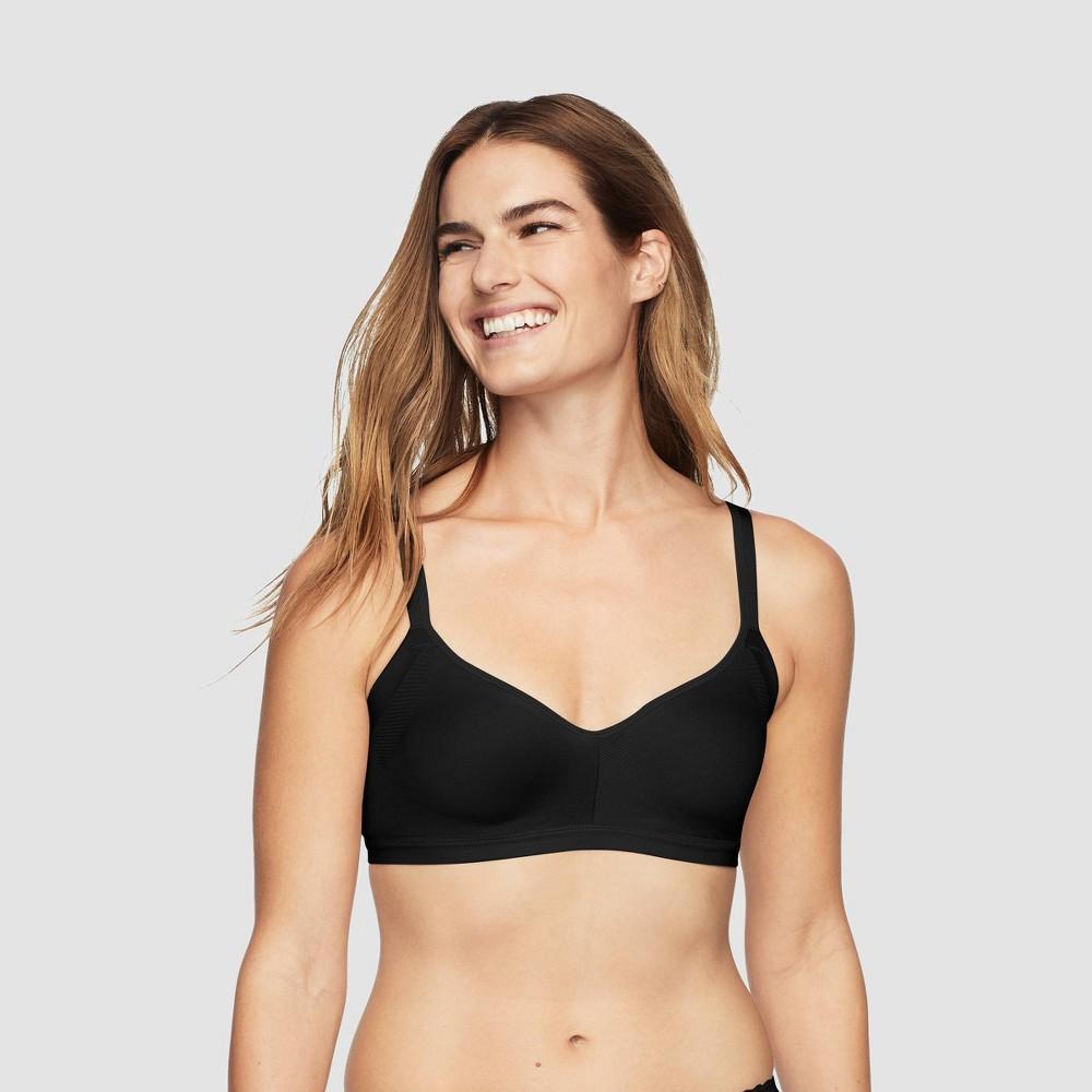 Simply Perfect by Warners Womens Underarm Smoothing Seamless Wireless Bra - Black M Product Image