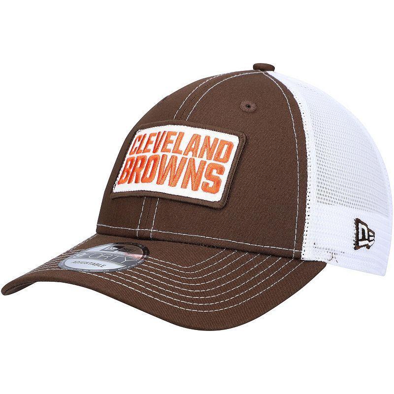 Mens New Era Cleveland s 9FORTY Trucker Snapback Hat Product Image