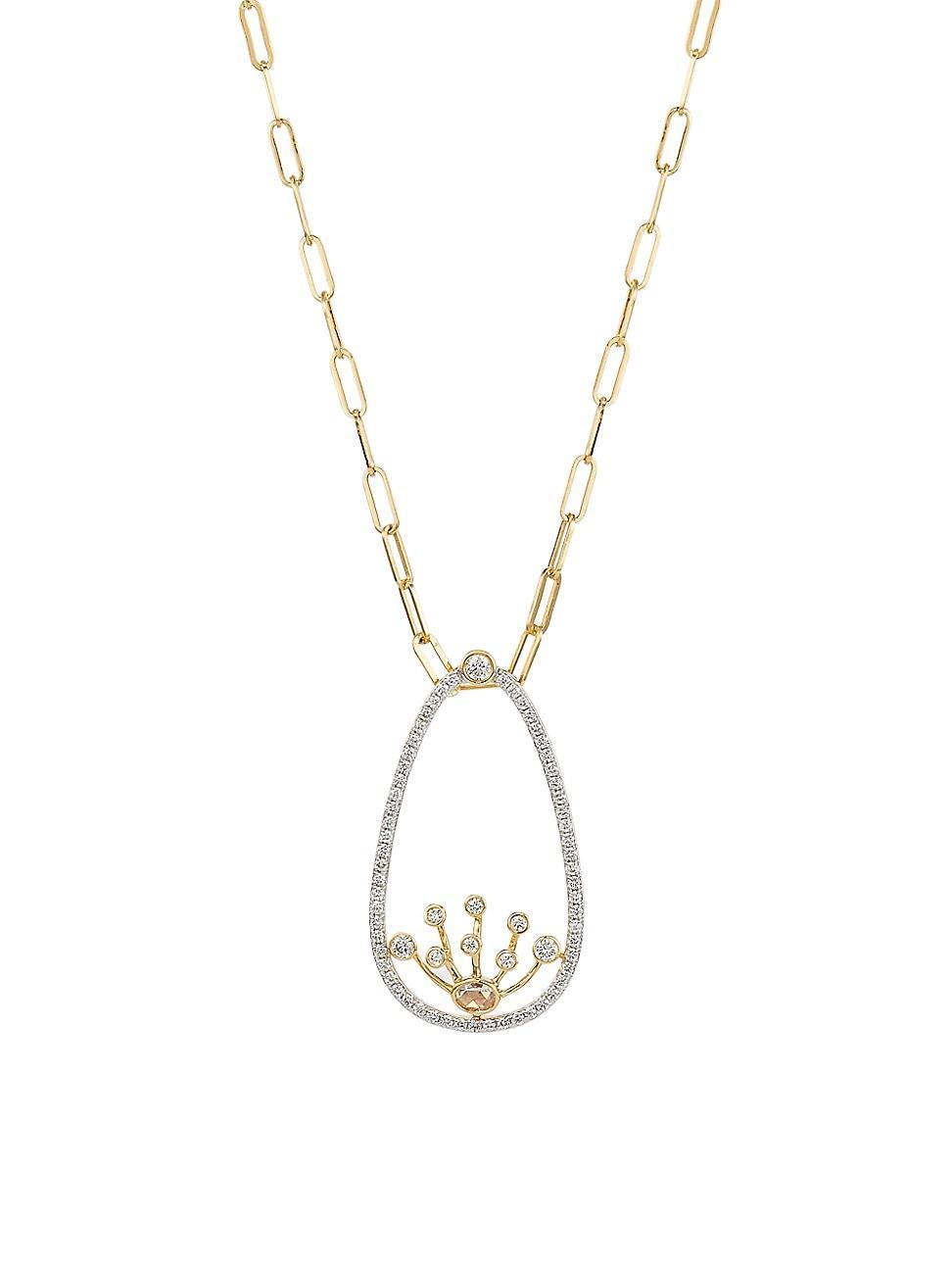 Womens Constellation 18K Yellow Gold & 0.75 TCW Diamond Pendant Necklace Product Image