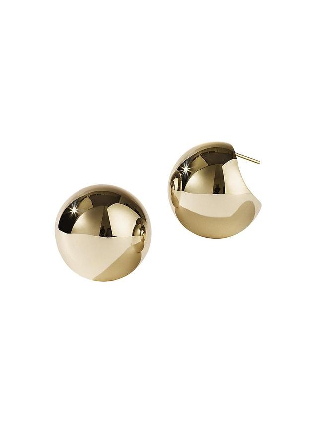 Womens Neptune Orb Large 23K Gold-Plated Stud Earrings Product Image