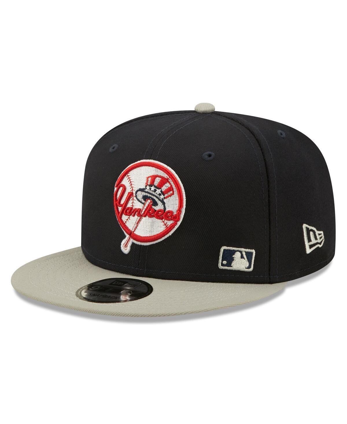 Men's New Era Navy/Gray New York Yankees Flawless 9FIFTY Snapback Hat Product Image