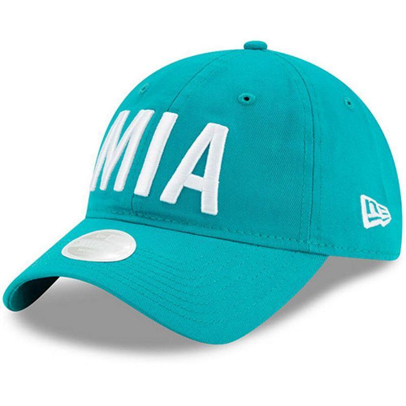 Womens New Era Aqua Miami Dolphins Hometown 9TWENTY Adjustable Hat, Turquoise A Product Image