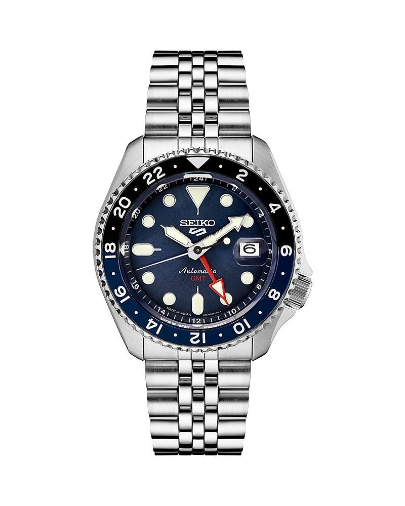 Seiko Mens Automatic 5 Sports Stainless Steel Bracelet Watch 43mm Product Image