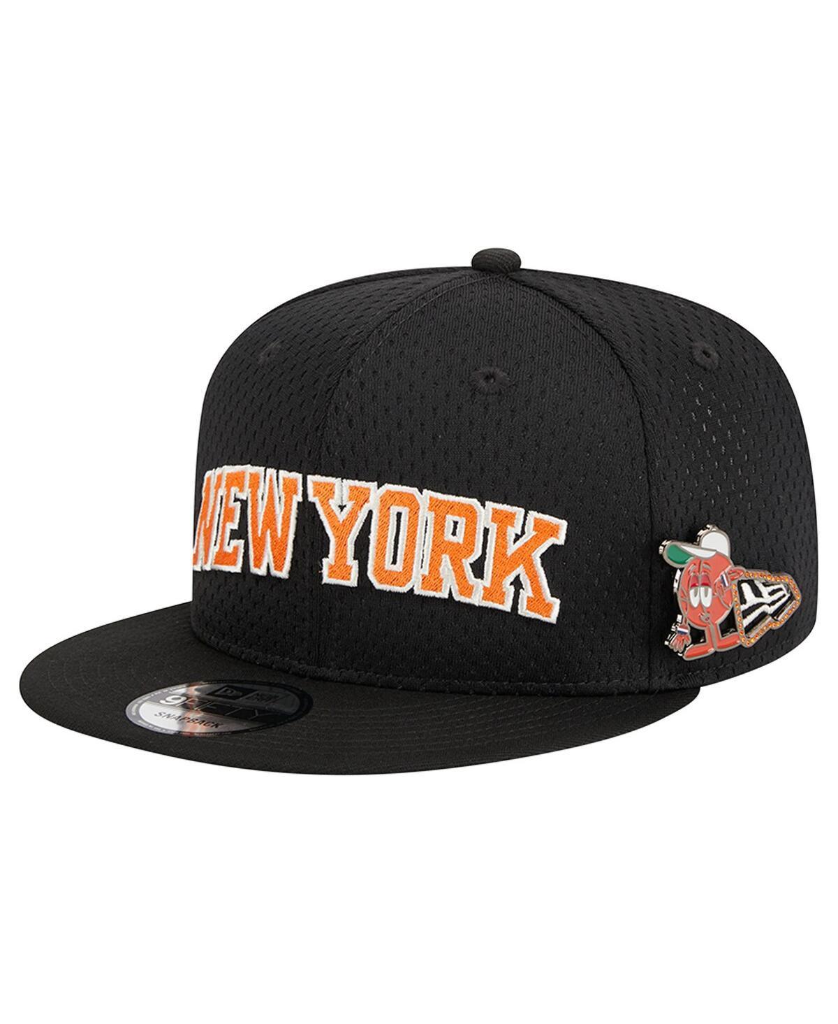 Mens New Era New York Knicks Post-Up Pin Mesh 9FIFTY Snapback Hat Product Image