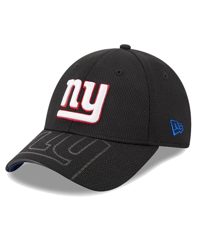 Mens New Era Black New York Giants Top Visor 9FORTY Adjustable Hat Product Image