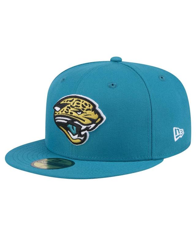 New Era Mens Teal Jacksonville Jaguars Throwback Logo Omaha 59FIFTY Fitted Hat Product Image