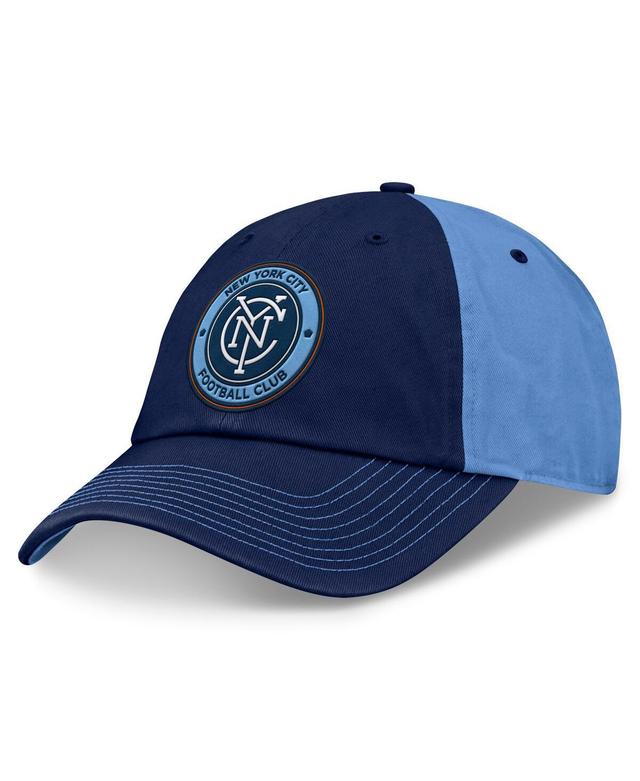 Mens Fanatics /Sky Blue New York City FC Iconic Blocked Fundamental Adjustable Hat Product Image