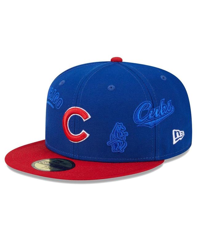 Mens New Era Royal/Red Chicago Cubs Multi Logo 59FIFTY Fitted Hat Product Image