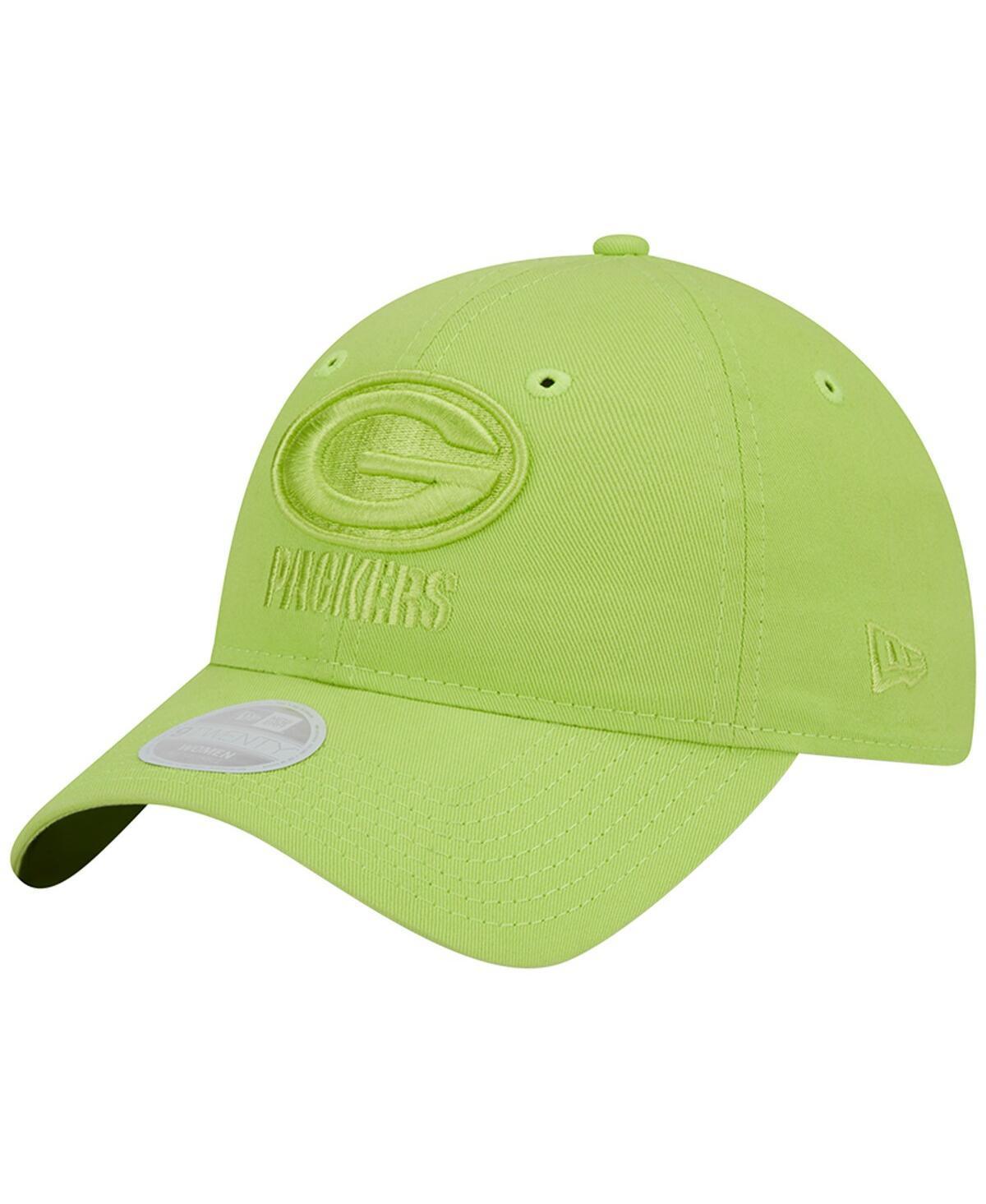 Womens New Era Green Green Bay Packers Color Pack Brights 9TWENTY Adjustable Hat Product Image