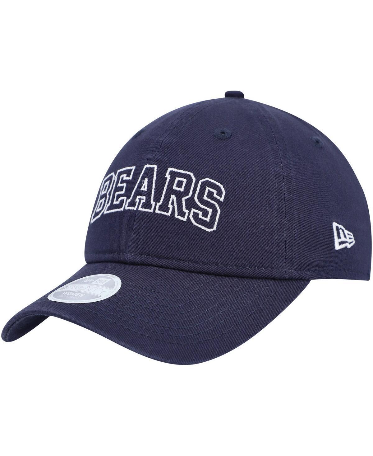 Womens New Era Chicago Bears Collegiate 9TWENTY Adjustable Hat, Blue Product Image