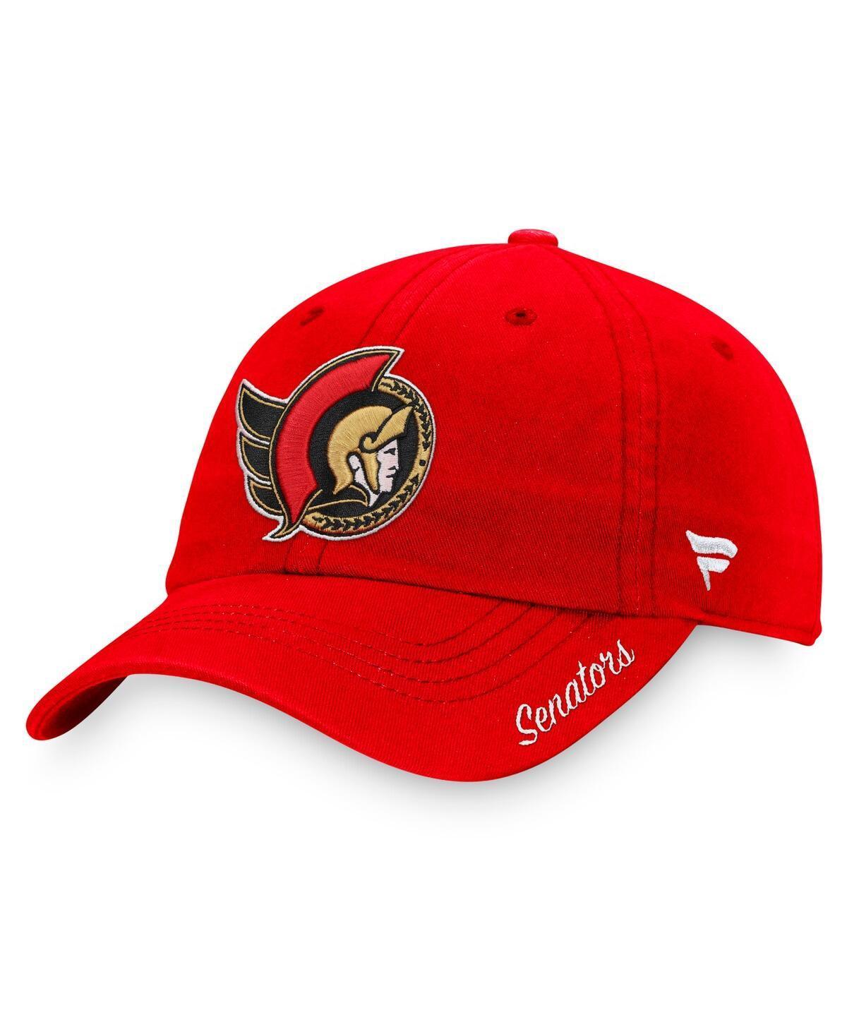 Womens Fanatics Branded Red Ottawa Senators Primary Logo Adjustable Hat Product Image