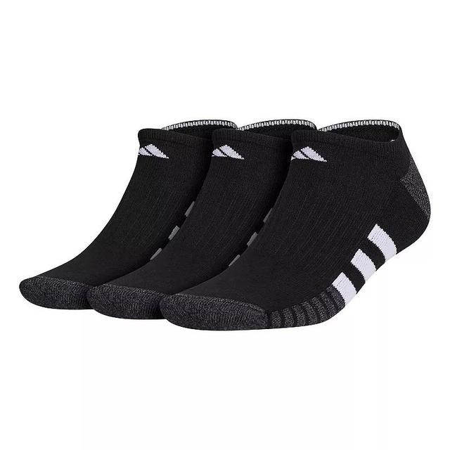 adidas Mens 3-pk. Cushioned No-Show Logo Socks Product Image