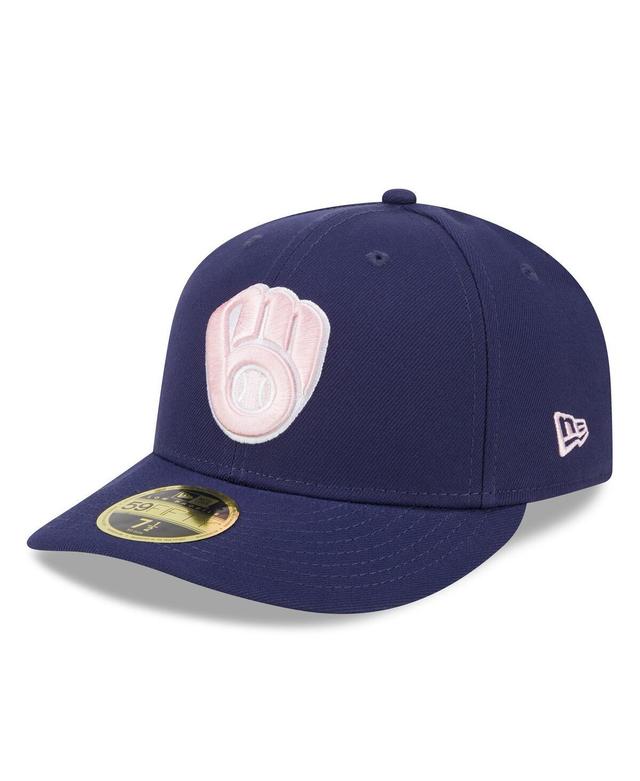 Mens New Era Milwaukee Brewers 2024 Mothers Day Low Profile 59FIFTY Fitted Hat Blue Product Image