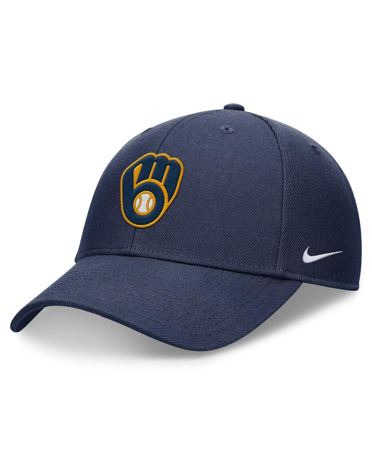 Mens Nike Navy Milwaukee Brewers Evergreen Club Performance Adjustable Hat Product Image