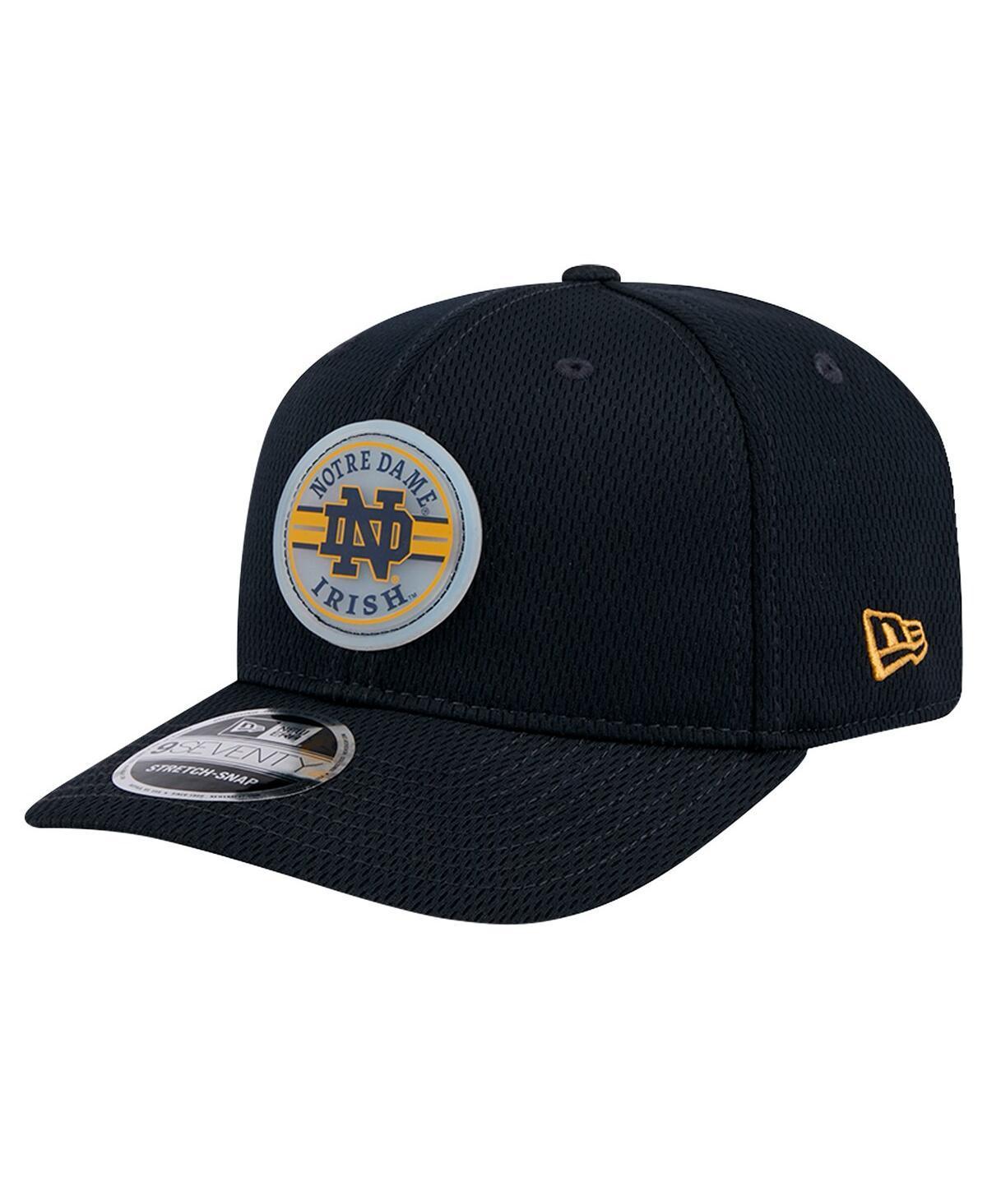 New Era Mens Navy Notre Dame Fighting Irish Patched 9SEVENTY Stretch-Snap Adjustable Hat Product Image