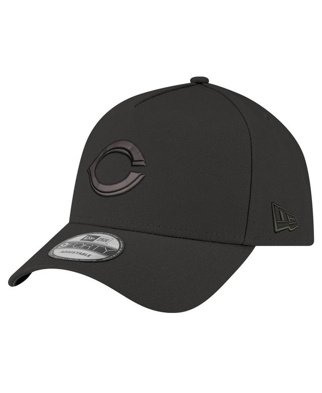 New Era Mens Black Cincinnati Reds A-Frame 9FORTY Adjustable Hat Product Image