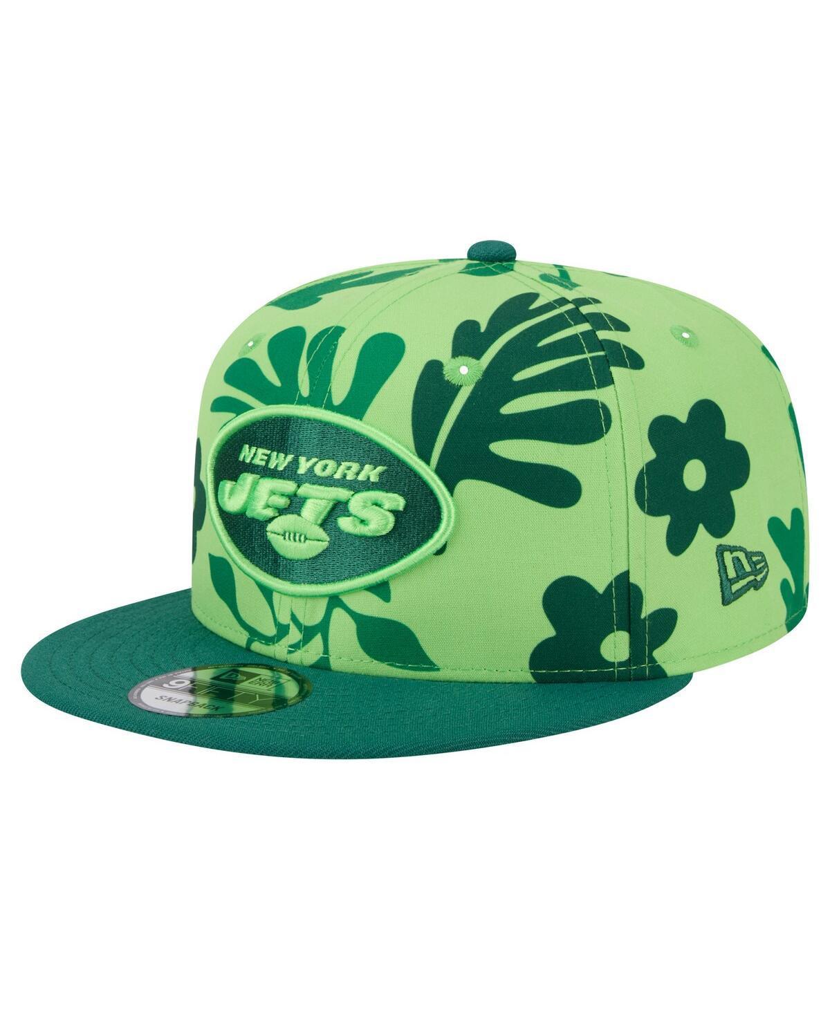 Mens New Era Light Green New York Jets Leafy 9FIFTY Snapback Hat Product Image