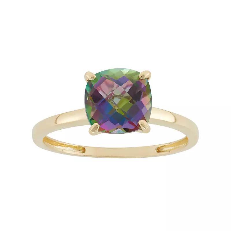 Designs by Gioelli Mystic Topaz 10k Gold Ring, Womens Green Product Image