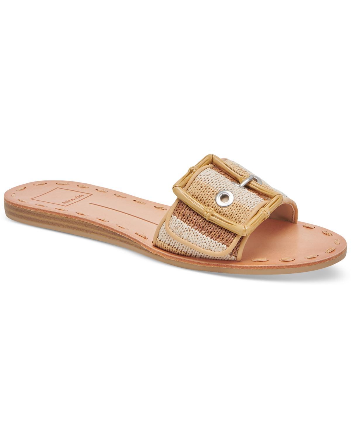 Dolce Vita Womens Dasa Buckle Detailed Slide Flat Sandals Product Image