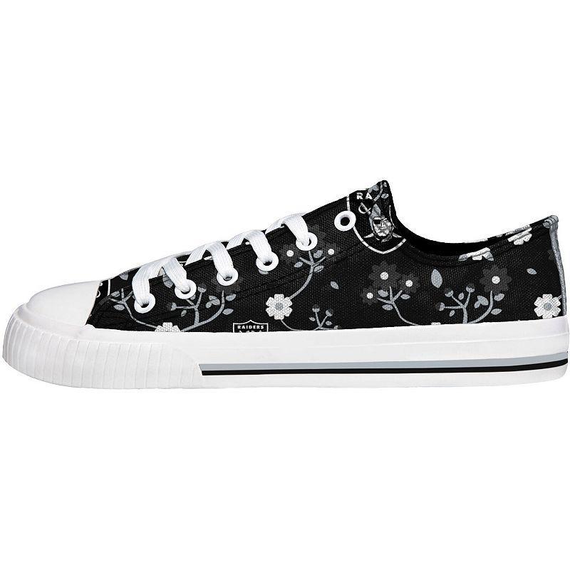 Womens FOCO Black Las Vegas Raiders Flower Canvas Allover Shoes Product Image