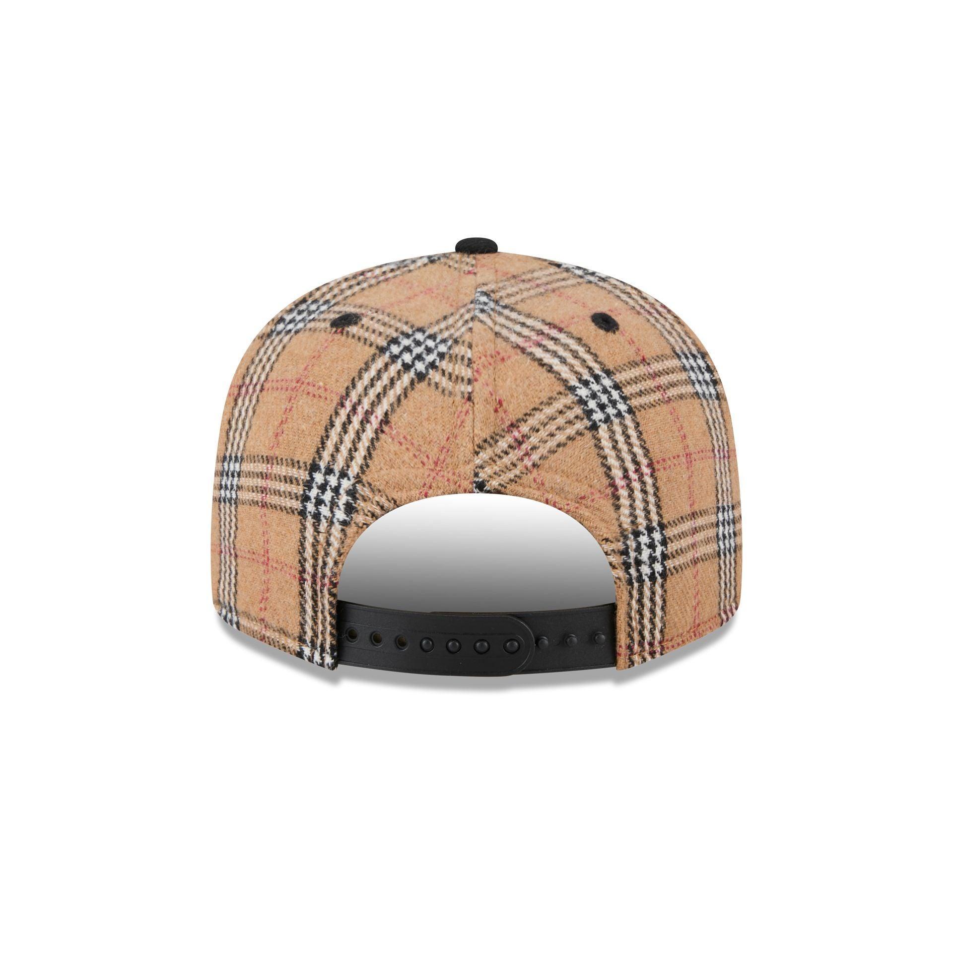 Los Angeles Dodgers Tan Tartan 9FIFTY Snapback Hat Male Product Image