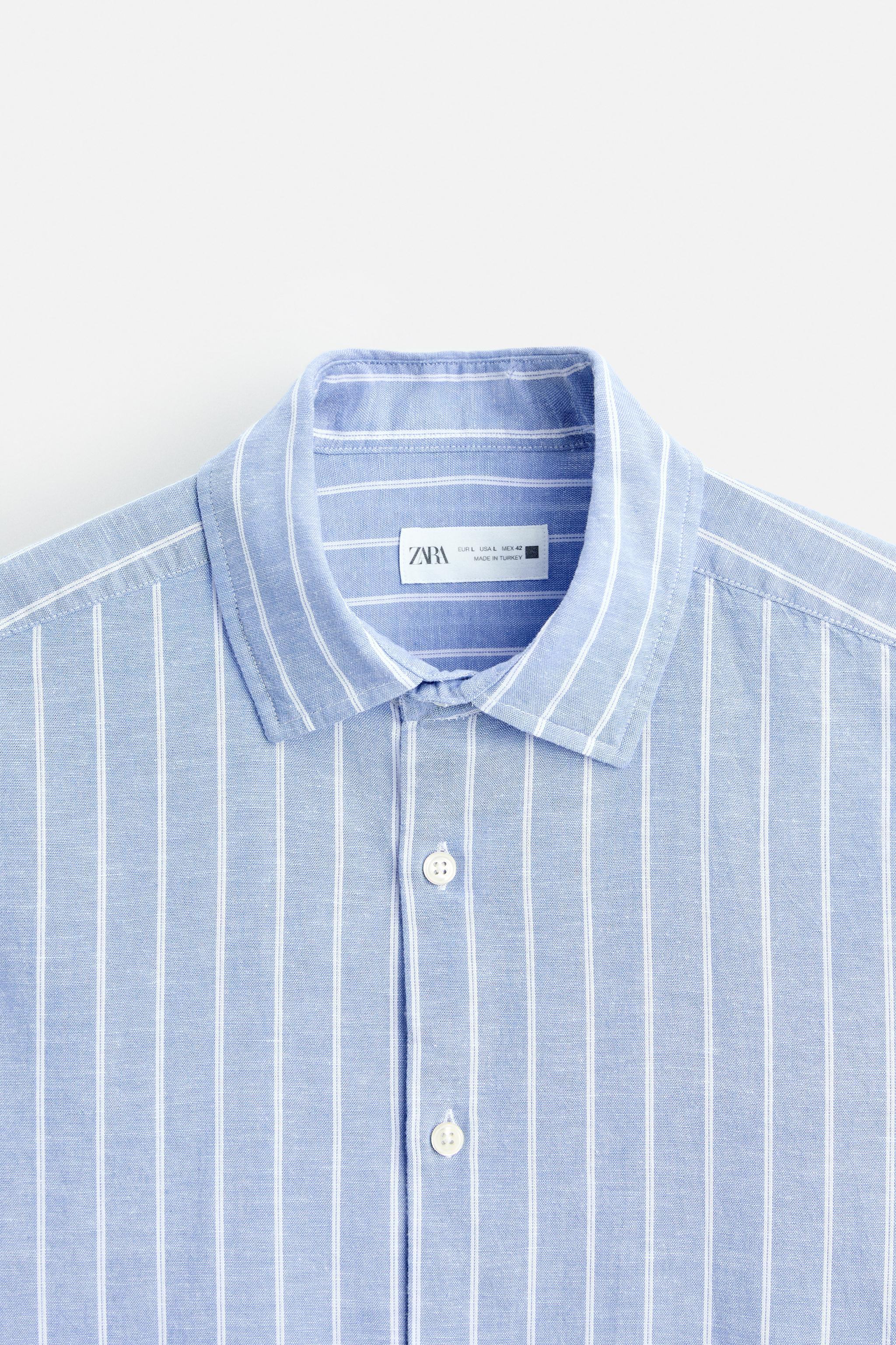 COTTON - LINEN STRIPED SHIRT Product Image