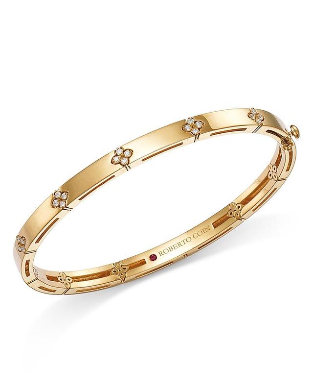 Womens Love In Verona 18K Yellow Gold & 0.15 TCW Diamond Bangle Product Image