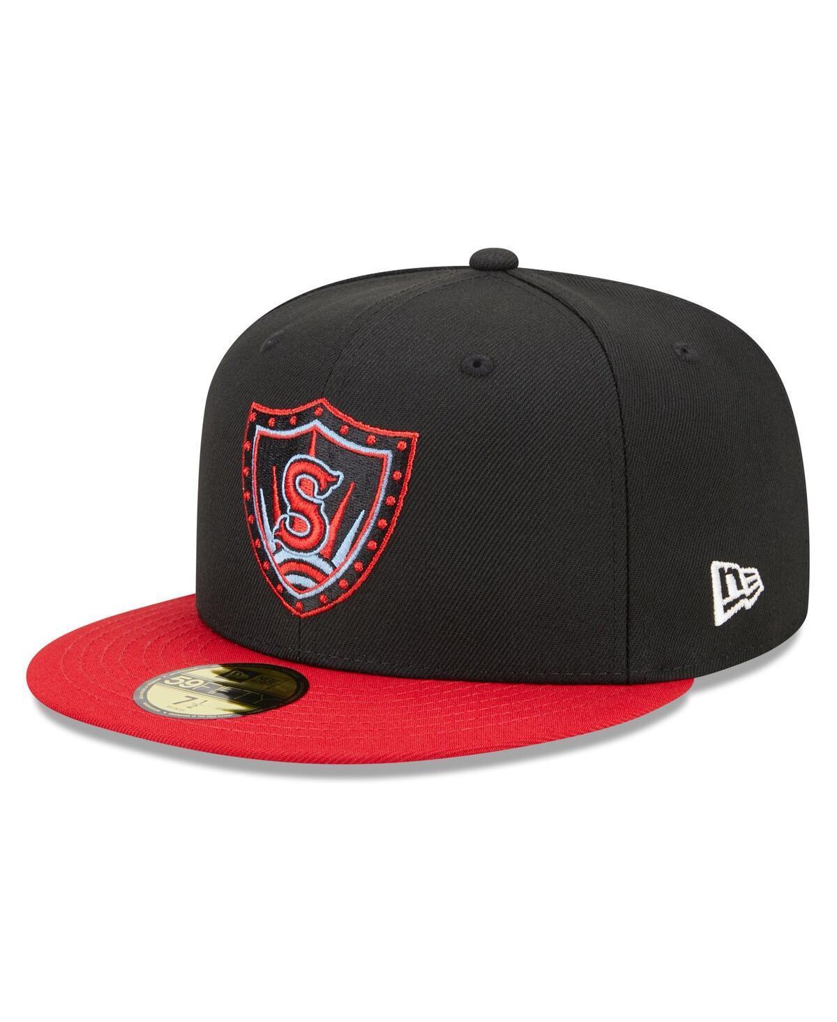 Mens New Era Black Spokane Indians Marvel x Minor League 59FIFTY Fitted Hat - Black Product Image