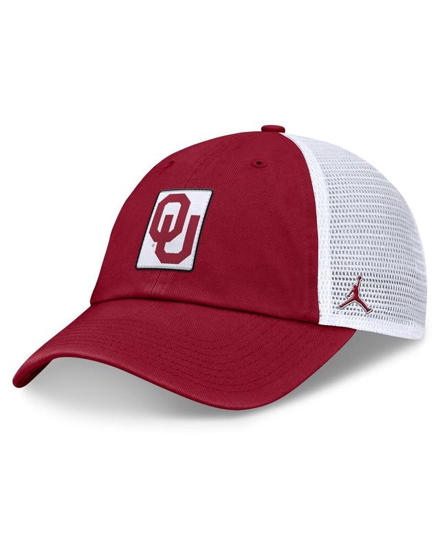 Jordan Mens Crimson Oklahoma Sooners Primetime Club Trucker Adjustable Hat - Crimson, White Product Image