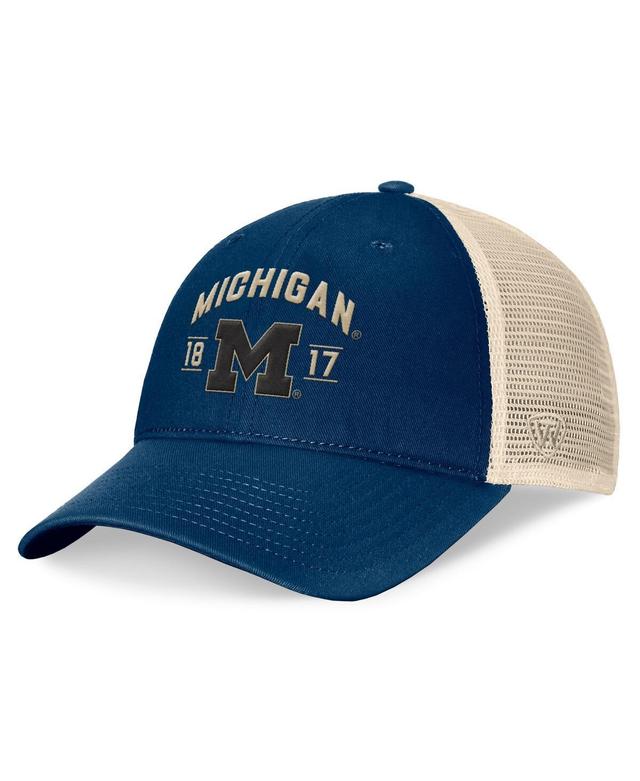 Mens Top of the World Michigan Wolverines Heritage Waylon Trucker Adjustable Hat, Blue Product Image