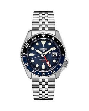 Seiko Mens Automatic 5 Sports Stainless Steel Bracelet Watch 43mm Product Image