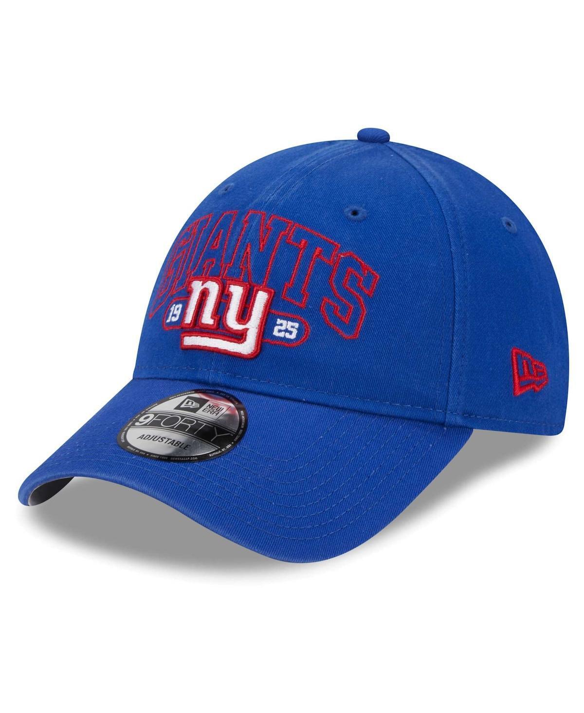 Mens New Era Royal New York Giants Outline 9FORTY Snapback Hat Product Image