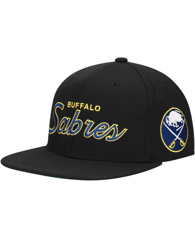 Mens Mitchell & Ness Buffalo Sabres Core Team Script 2.0 Snapback Hat Product Image