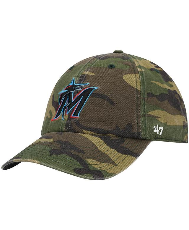 Mens 47 Camo Miami Marlins Team Clean Up Adjustable Hat Product Image