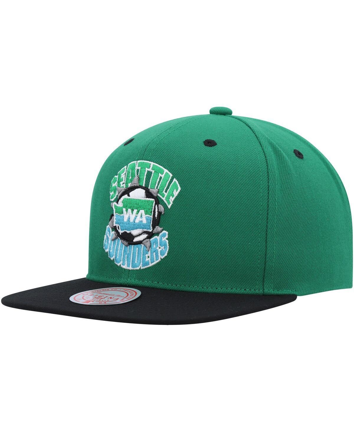 Mens Mitchell & Ness Rave Green Seattle Sounders Fc Breakthrough Snapback Hat Product Image