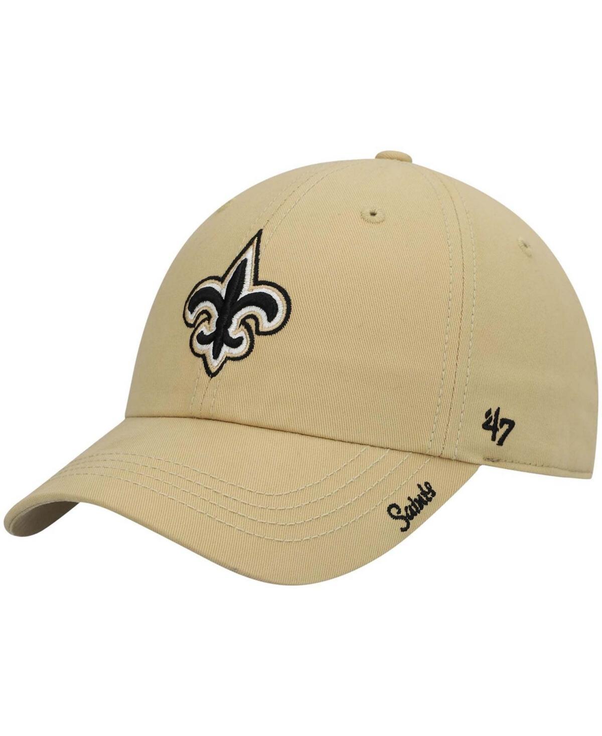 Womens Gold-Tone New Orleans Saints Miata Clean Up Secondary Adjustable Hat Product Image