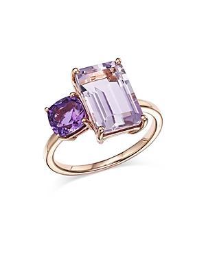 Womens 14K Rose Gold & Amethyst Ring Product Image