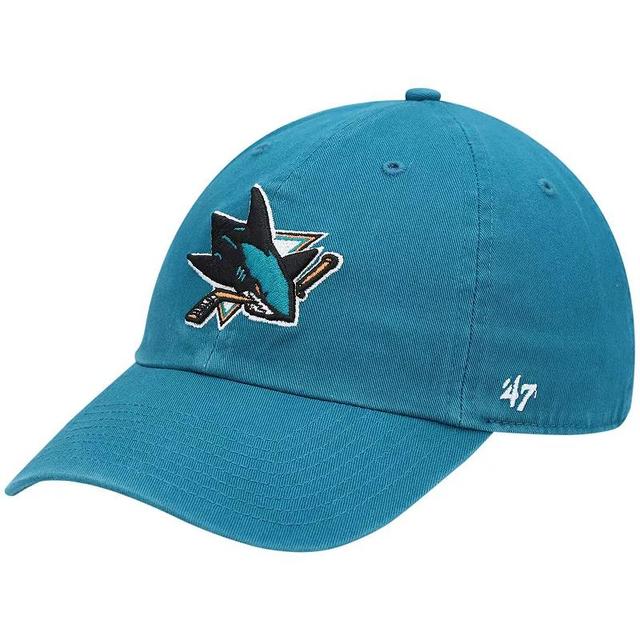 Mens 47 Teal San Jose Sharks Team Clean Up Adjustable Hat Product Image