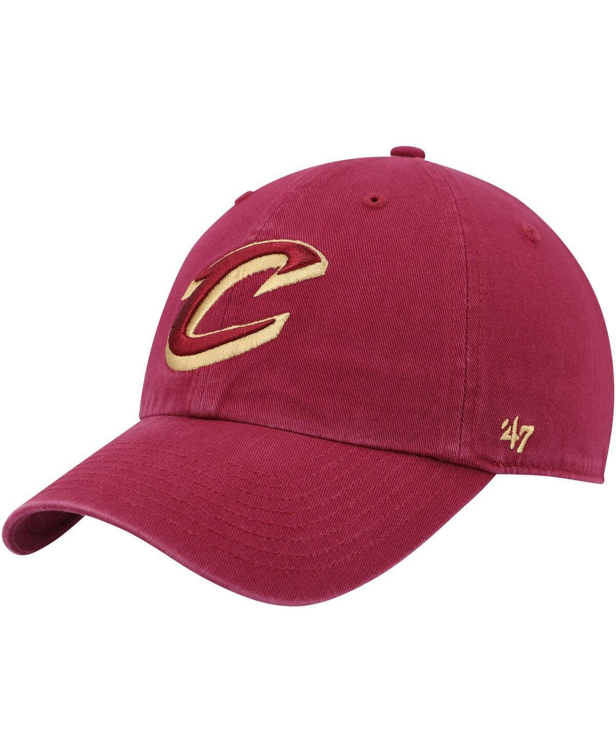 Mens 47 Brand Wine Cleveland Cavaliers Team Logo Clean Up Adjustable Hat Product Image