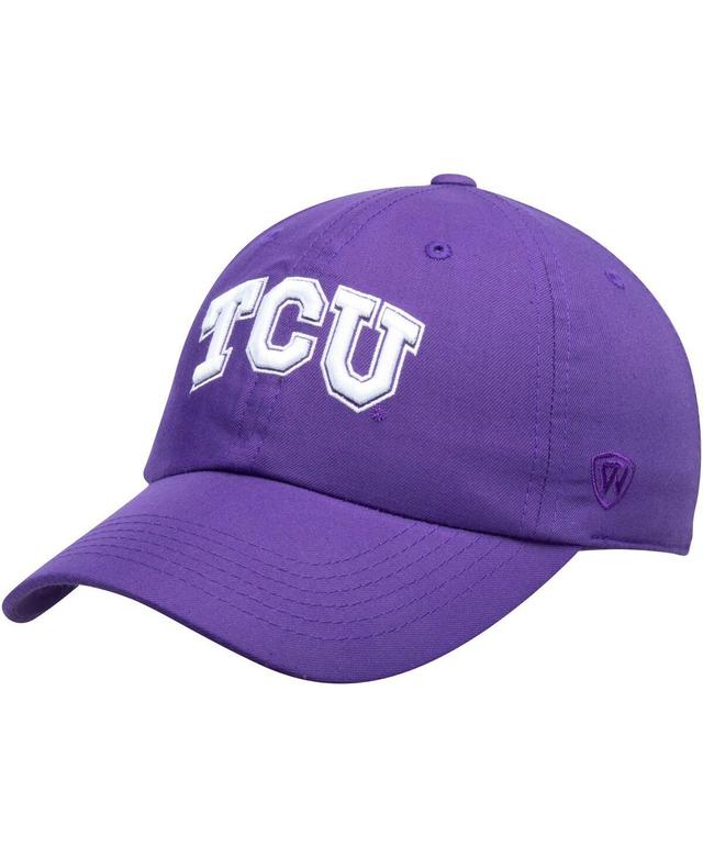 Mens Purple Tcu Horned Frogs Primary Logo Staple Adjustable Hat Product Image