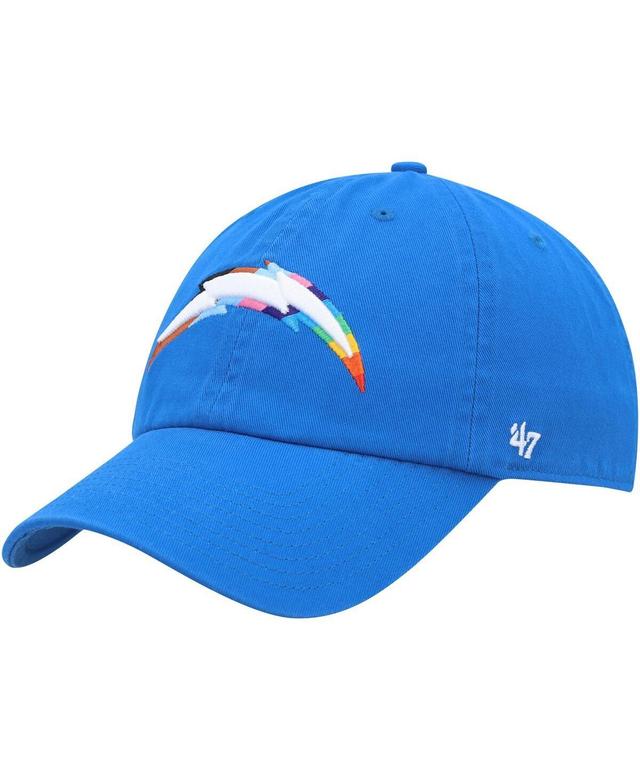 Mens 47 Brand Powder Blue Los Angeles Chargers Pride Clean Up Adjustable Hat Product Image