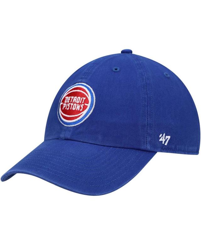 Mens Blue Detroit Pistons Logo Clean Up Adjustable Hat Product Image