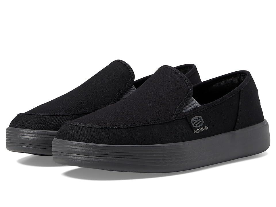 Hey Dude Sunapee Canvas Charcoal) Men's Shoes Product Image