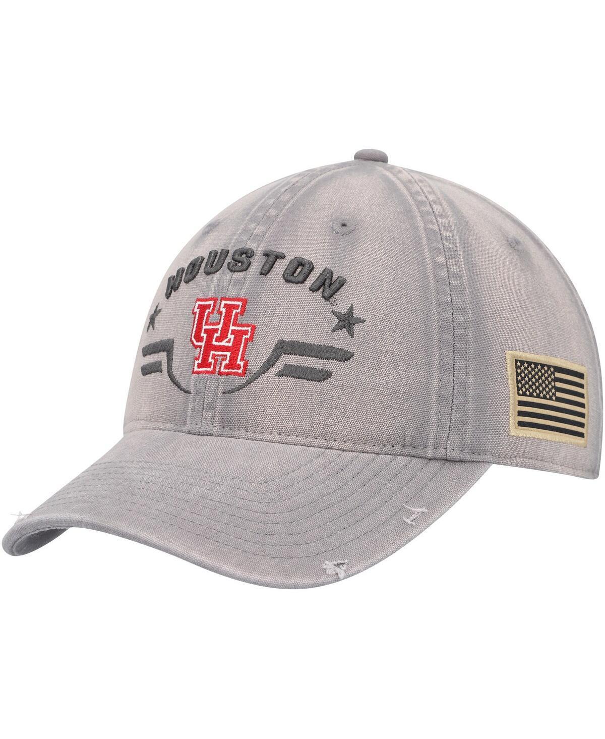 Mens Colosseum Gray Houston Cougars Operation Hat Trick Tailgate Adjustable Hat Product Image