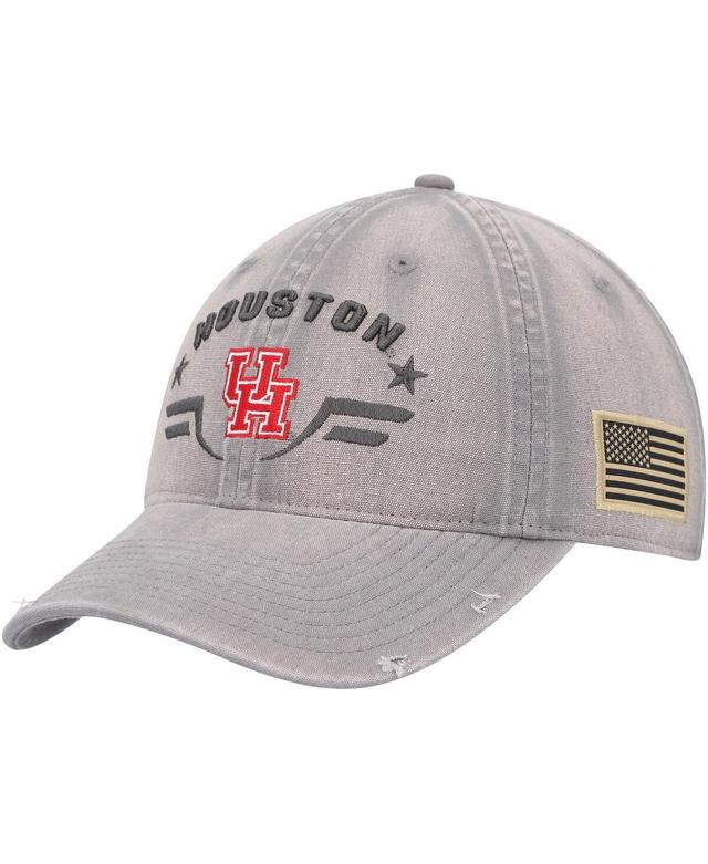 Mens Colosseum Gray Houston Cougars Operation Hat Trick Tailgate Adjustable Hat Product Image