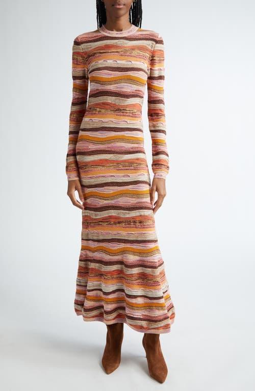 ULLA JOHNSON Fauna Sleeveless Knit Midi Dress In Pink Product Image