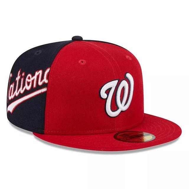 Mens New Era /Navy Washington Nationals Gameday Sideswipe 59FIFTY Fitted Hat Product Image